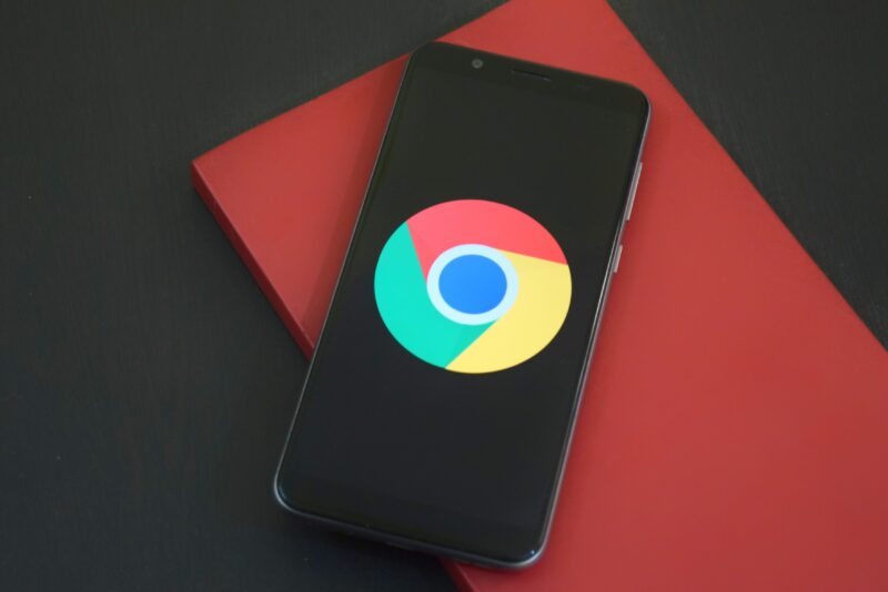 Phone with Google Chrome