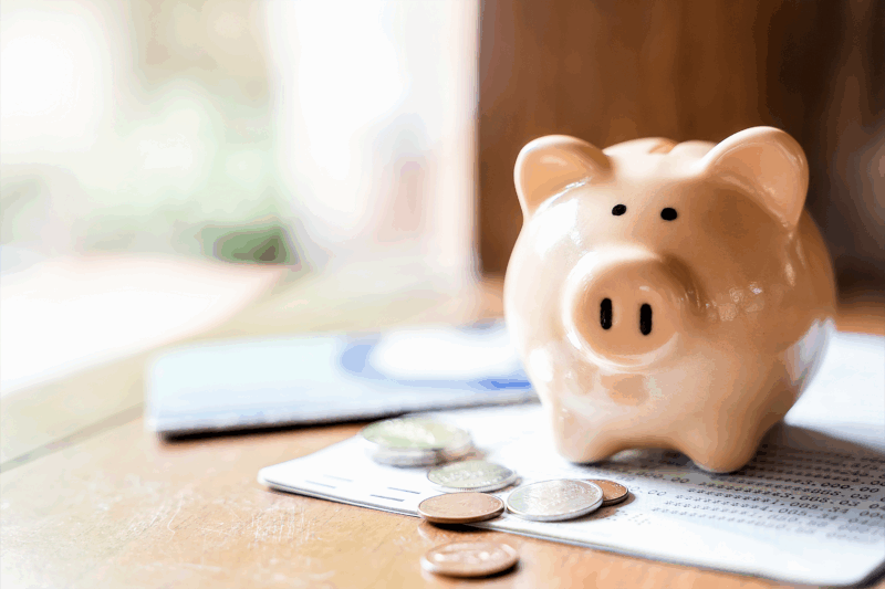 Financial Services - images of a piggybank with coins